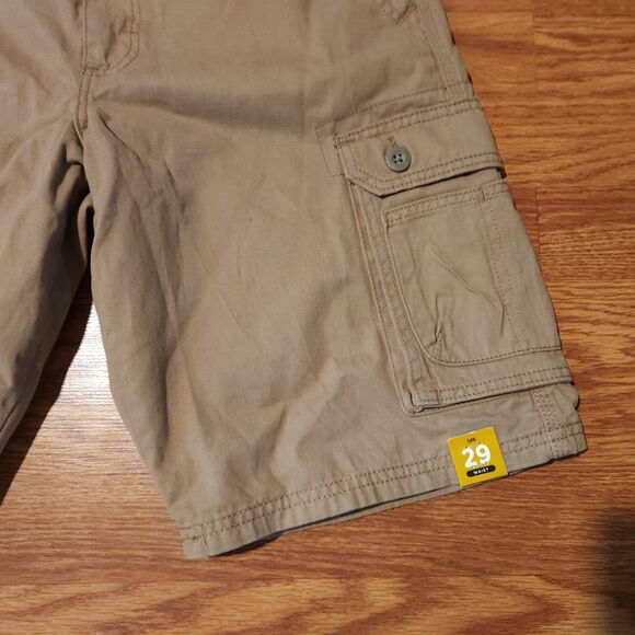 Lee Shorts Mens 29 Bourbon Stretch Cargos Belted Hiking Cotton Outdoor Pockets - Picture 2 of 6